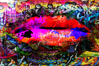illustrate amazing custom graffiti, wall arts or murals