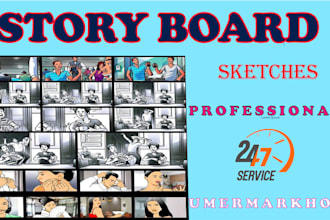 create storyboard or comic art