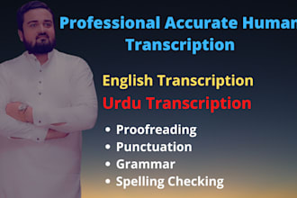 transcribe audio video in english and urdu language for you