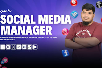 be your social media marketing manager and digital marketing