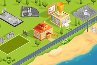 create isometric 2d game art for simulation and strategy games