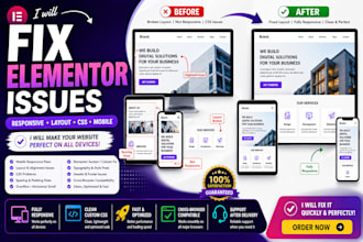 fix elementor responsive, layout, CSS and mobile issues