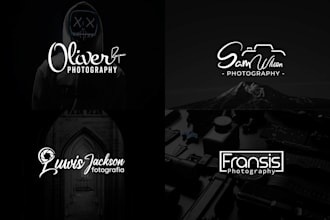 do unique and professional photography logo with in 2 hours