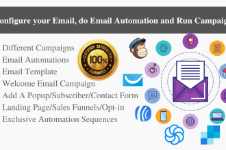 configure your email, do email automation and run campaign