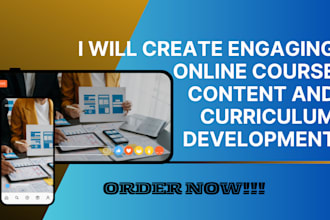 create engaging online course content and curriculum development