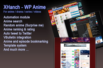 deliver an anime, drama, series, serial website with wordpress and wp anime
