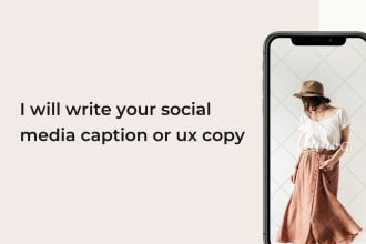 write your social media caption or ux copy