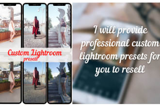 create a custom lightroom preset pack for you to resell