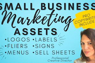 custom gig design small business branding marketing assets flyer logo menu label