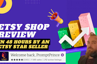 review your etsy shop and provide a growth plan