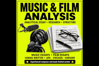 write a film or music analysis essay or annotated score