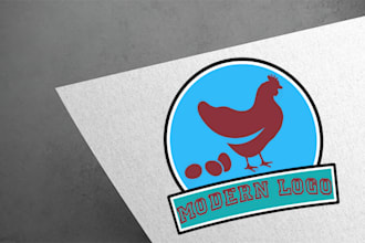 make modern different chicken logo design with source file