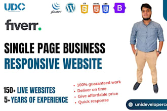create a stunning single page business website