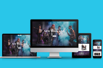 design a music website for producer, music artist, dj and band