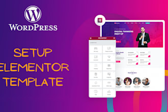 install and setup elementor template on your website