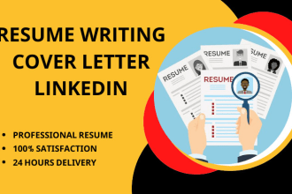 write and upgrade your resume, cv, cover letter, linkedin