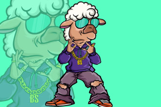 design cartoon, mascot, caricature logo