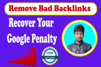 remove bad backlinks by disavow spam links file to recover google penalty