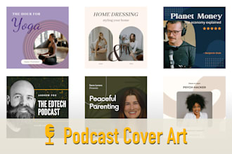 design a professional podcast cover art