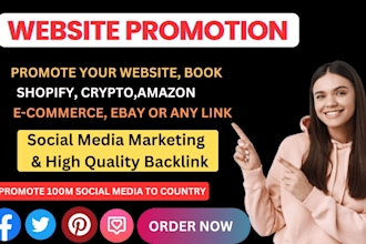 promote your website, amazon product, book or any link