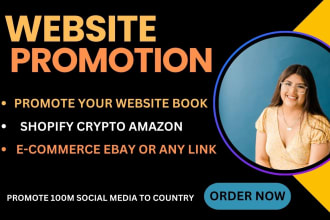 promote your website, amazon product, book or any link