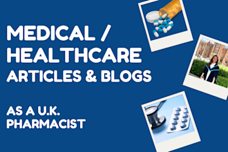 write medical and health articles as a pharmacist