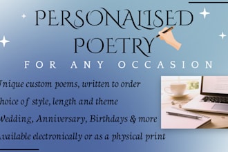 write personalised poems for any occasion