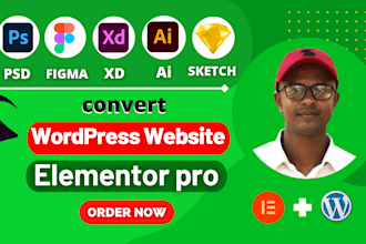 convert figma to wordpress, xd, and PSD to wordpress website