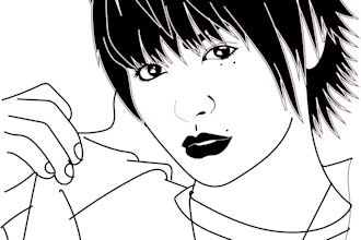 convert face and people to line drawing