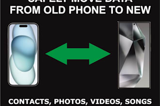 move all files safely from your old phone to your new phone, android, ios
