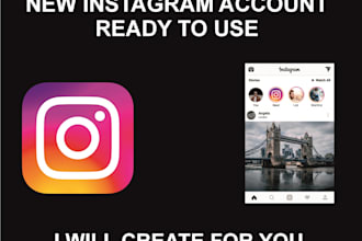 create register new instagram account for you, ready to use
