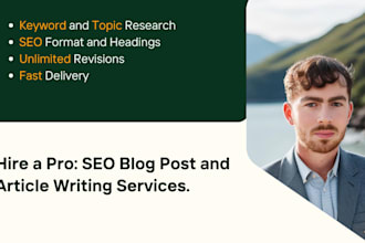 write high quality SEO articles or blog posts