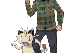 create a pokemon trainer illustration