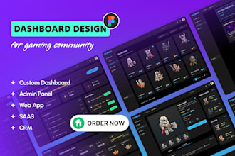 design modern dashboard UI UX for saas, CRM, or admin panel in figma