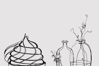 draw minimalist line art illustration drawing