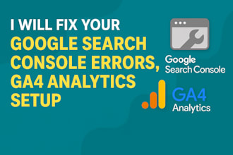 fix your google search console errors, ga4 analytics setup