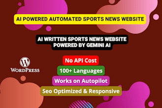 create ai written autopilot sports news wordpress website