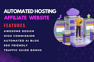 install automated profitable hosting affiliate site