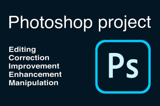 do photoshop projects like correction, improvement, editing