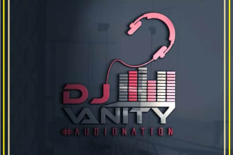 design awesome podcast, dj music, radio, studio logo