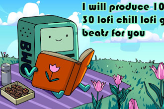 produce 10 to 30 lofi chill lofi girl beats for you