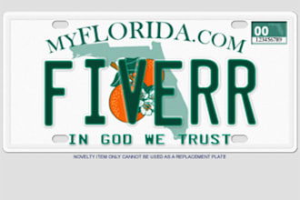 create 2pcs Novelty Customized MIAMI License Plate with your name/ company name