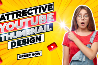 design attractive custom clickbait youtube thumbnails or cover banner