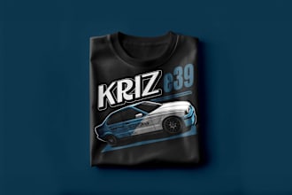 design trendy automative t shirt design