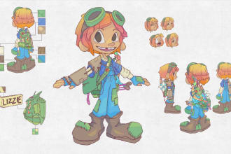 create a professional 2d character design for you