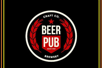 create unique pub logo in express delivery