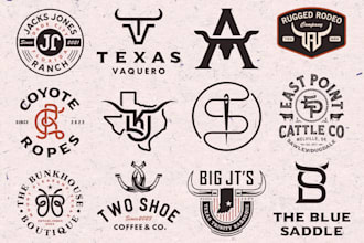 create american vintage western and ranch logo