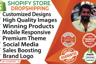 build a passive income dropshipping shopify store or shopify website
