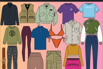 create factory support fashion tech pack designs
