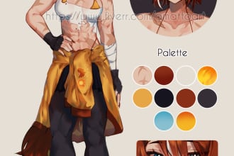 draw anime art for you, your oc or fandom character